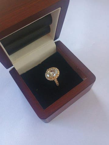 Zonder minimumprijs - Ring - 14 karaat Geel goud - 2.89ct., Nieuw