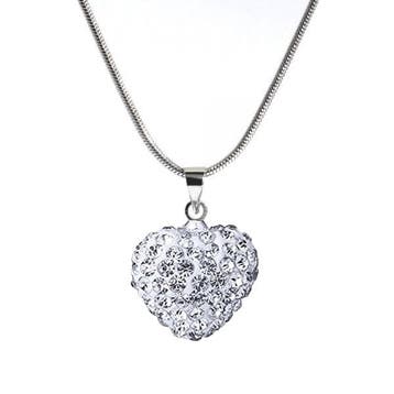 Fako Bijoux - Ketting - Disco Dots - Hart - Wit, Verzenden, Nieuw
