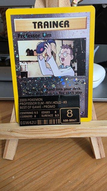 Pokémon - 1 Card - Professor Elm #3 - Best of Game - WOTC, Nieuw
