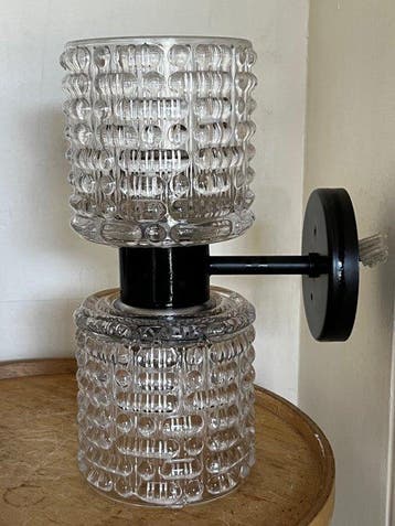 Wandlamp (2) - Glas - Set van 2 Mid-Century Mod