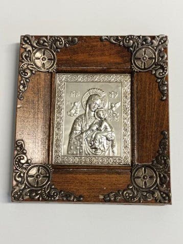 Icoon - Orthodoxe icoon La Madonna con il Bambino in, Antiek en Kunst, Antiek | Boeken en Manuscripten