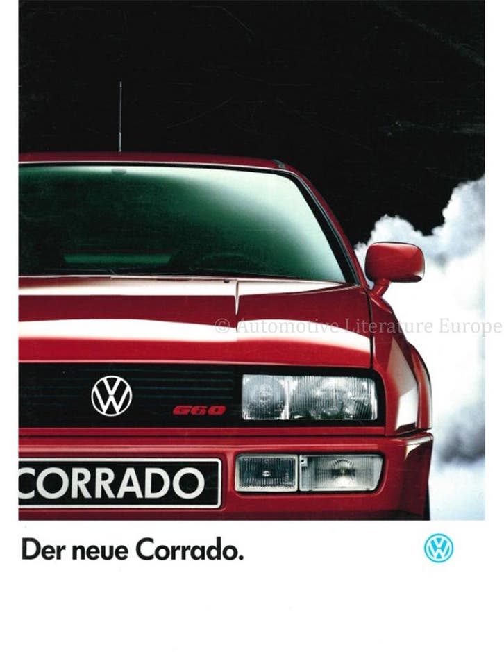 1988 VOLKSWAGEN CORRADO G60 BROCHURE DUITS, Livres, Autos | Brochures & Magazines