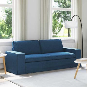 vidaXL bank / zetel Blauw 222 x 80 x 82 cm Stof, Verzenden, Nieuw