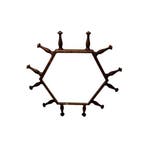 Miroir mural- Miroir en bois hexagonal avec cadre à