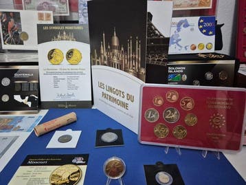 Wereld. Gold Mini Ingot, incl. Silver Coins, Proof Sets, UNC