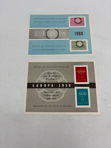 België 1959/1960 - 2 velletjes LUXE (zeldzaam) LUX30 Europa