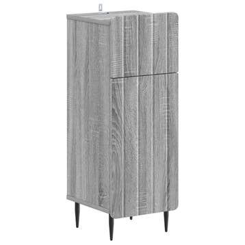 vidaXL Badkamer Opbergkast ZWOLLE Grijs Sonoma 30 x 31 x, Huis en Inrichting, Verzenden, Nieuw