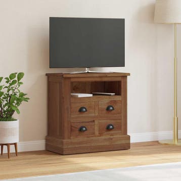 vidaXL Opbergkast met lade Naturel 60 x 30 x 60 cm Massief, Huis en Inrichting, Verzenden, Nieuw