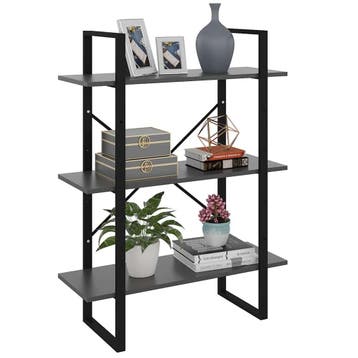 vidaXL Boekenkast 80x30x105 cm bewerkt hout grijs, Verzenden