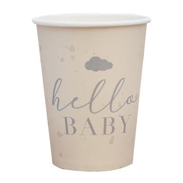 Bekers Hello Baby 266ml 8st, Verzenden