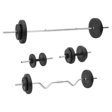 vidaXL Halterset met gewichten 60 kg, Verzenden, Nieuw