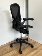 Aeron From Herman Miller - Including PostureFit Kit, Verzenden, Zwart, Zo goed als nieuw, Bureaukruk