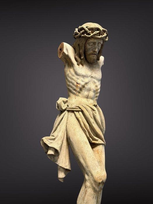 sculptuur, Christ / 19th - 20th century - 80 cm - Hout -, Antiquités & Art, Art | Art non-occidental