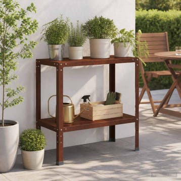 vidaXL Planttafel 60 x 40 x 80 cm weervast staal, Tuin en Terras, Hand-tuingereedschap, Verzenden, Nieuw