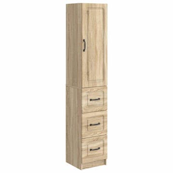 vidaXL Kast Set 2 pcs Sonoma Eiken 33 x 34,5 x 87 cm Bewerkt, Verzenden, Nieuw