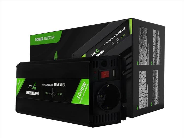 Omvormer 12V Naar 220V/230V - 1000w  - Zuivere sinus, Autos : Pièces & Accessoires, Électronique & Câbles, Envoi