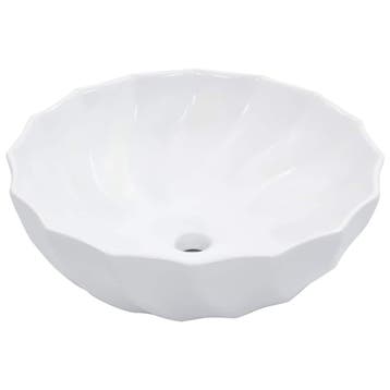 vidaXL Wastafel 46x17 cm keramiek wit, Verzenden, Nieuw