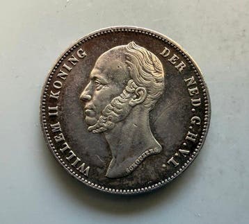 Nederland. Willem II. 1/2 Gulden 1848 (Zonder minimumprijs)