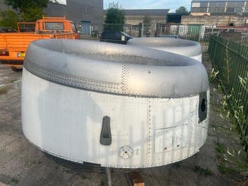 Een originele motorkappen afkomstig van een Boeing 747 -