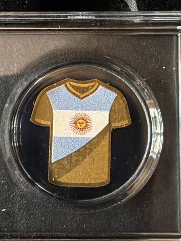 Tsjaad. 3000 Francs Trikot Argentinien Colorized 1/1000 oz