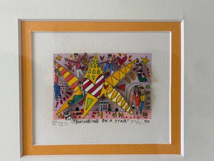 James Rizzi (1950-2011) - SWINGING ON A STAR3D silkscreen, Antiquités & Art, Art | Objets design