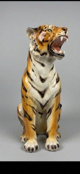 Beeld, Tigre Ruggente - 80 cm - Keramiek, Nieuw