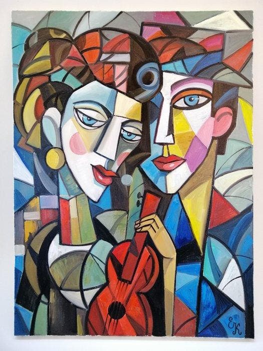 Elena Khmeleva - Song for my Love. Large, Antiquités & Art, Art | Peinture | Moderne