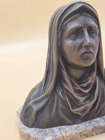 Oscar Ruffony (1874-1946) - Buste, Vierge marie larmoyante -