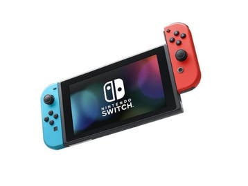 Nintendo Switch 2019 - Fortnite Edition - paars/oranje, Games en Spelcomputers, Games | Nintendo Switch, Verzenden, Zo goed als nieuw