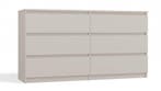 Ladekast creme 140 cm  6 lades Creme (Slaapkamer), Huis en Inrichting, Kasten | Ladekasten, 5 laden of meer, Verzenden, Nieuw