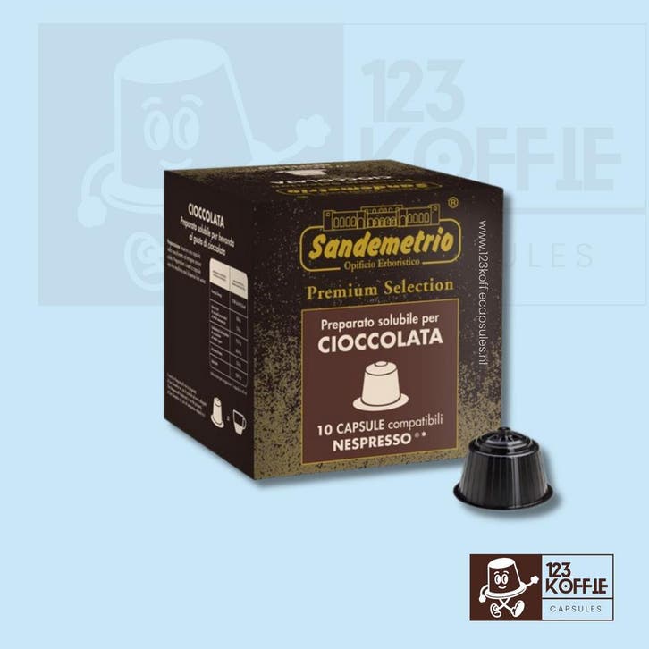Chocolade koffie capsules Nespresso 10 stuks Sandemetrio, Elektronische apparatuur, Koffiemachine-accessoires, Verzenden