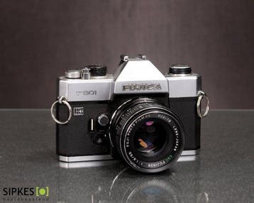 Fujica ST801 + EBC Fujinon 1.8/55mm + Lederen case |