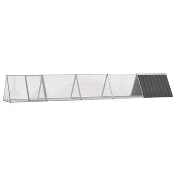 vidaXL Konijnenhok 504,5x80,5x71 cm gegalvaniseerd staal, Verzenden