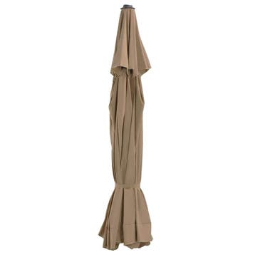 vidaXL Vervangingsdoek voor parasol 515 cm taupe, Tuin en Terras, Verzenden, Nieuw