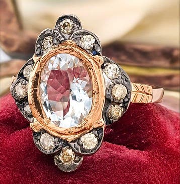 Zonder minimumprijs - Ring - 9 kt. Roségoud, Zilver, Nieuw
