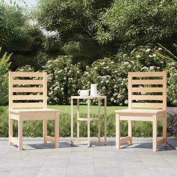 Lot 2 chaises jardin bois - Seconde chance a -41%, Verzenden, Nieuw