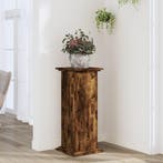 vidaXL Plantenstandaard 33x33x80 cm bewerkt hout gerookt, Verzenden, Nieuw