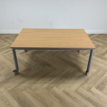 Klassehout verrijdbare schooltafel (hxbxd) 58x140x92 cm,, Maison & Meubles, Pièces pour table