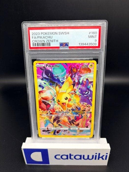 Pokémon - 1 Graded card - Pikachu [FA] 160/159 PSA 9 - Sword, Hobby en Vrije tijd, Verzamelkaartspellen | Pokémon