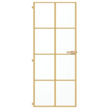 vidaXL Binnendeur smal 83x201,5 cm gehard glas en aluminium, Verzenden, Nieuw