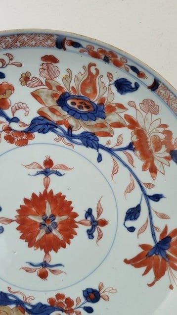 Bord - chine Kangxi belle assiette imari - Porselein - Groot