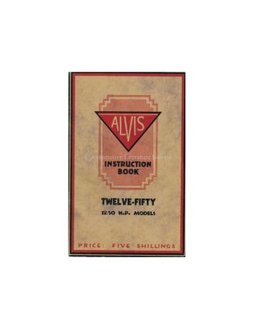 1928 ALVIS 12/50 INSTRUCTIEBOEKJE ENGELS, Ophalen of Verzenden