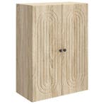 vidaXL Wandkast Sonoma Eiken 66 x 34,5 x 90 cm Bewerkt hout, Verzenden