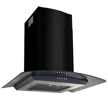 vidaXL Wandafzuigkap 756 m³/u 60 cm roestvrij staal zwart, Elektronische apparatuur, Verzenden, Nieuw