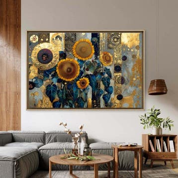 Mrs Art Prime - The Golden Sunset in Gustav Klimt Style, Antiquités & Art, Art | Peinture | Moderne