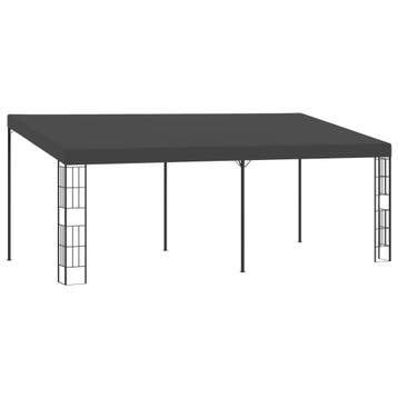 vidaXL Wandprieel 3x6 m stof antracietkleurig, Verzenden