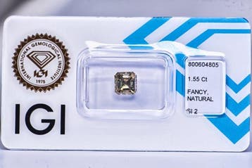 Zonder minimumprijs - 1 pcs Diamant (Natuurlijk gekleurd) -, Nieuw