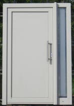 pvc buitendeur , voordeur , deur 133 x 198 wit / kiezelgrijs, 120 cm of meer, Minder dan 200 cm, Nieuw, Ophalen of Verzenden