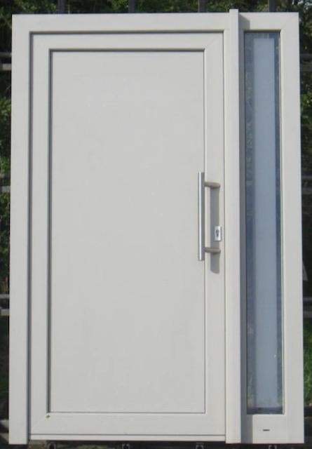 pvc buitendeur , voordeur , deur 133 x 198 wit / kiezelgrijs, Bricolage & Construction, Fenêtres & Moustiquaires, Enlèvement ou Envoi