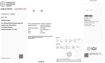 Oorbellen - 18 karaat Witgoud - 2.01ct. tw. Diamant, Nieuw